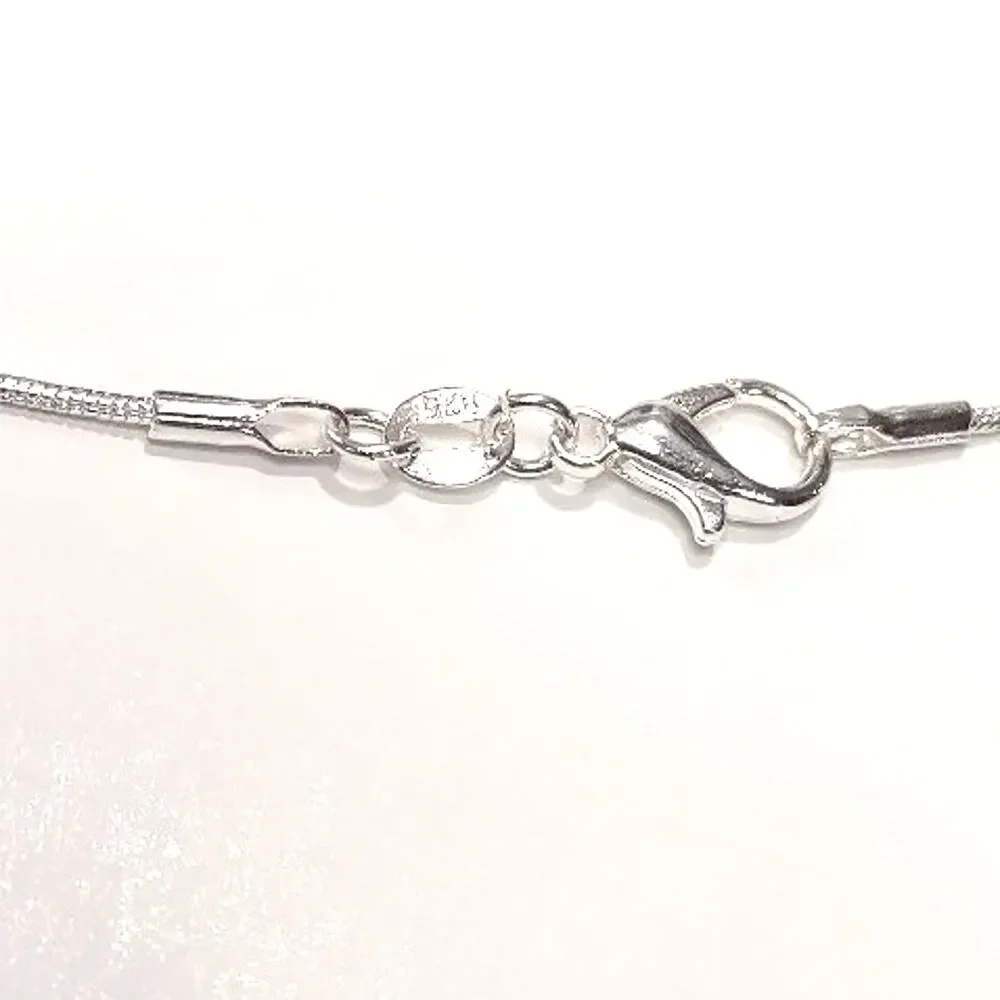 925 Silver Necklace Heart Locket Star Lattice Pattern Valentines Birthday Gift - Picture 2 of 8